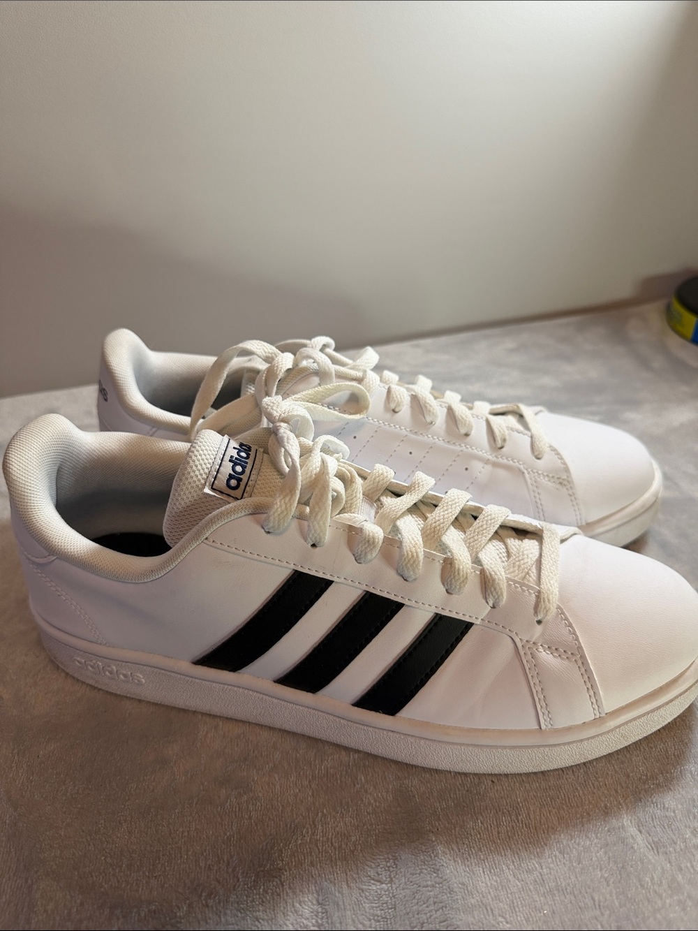 adidas White and Black Low-Top Sneakers